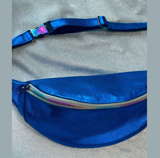 Cobalt Blue Metallic bum bag