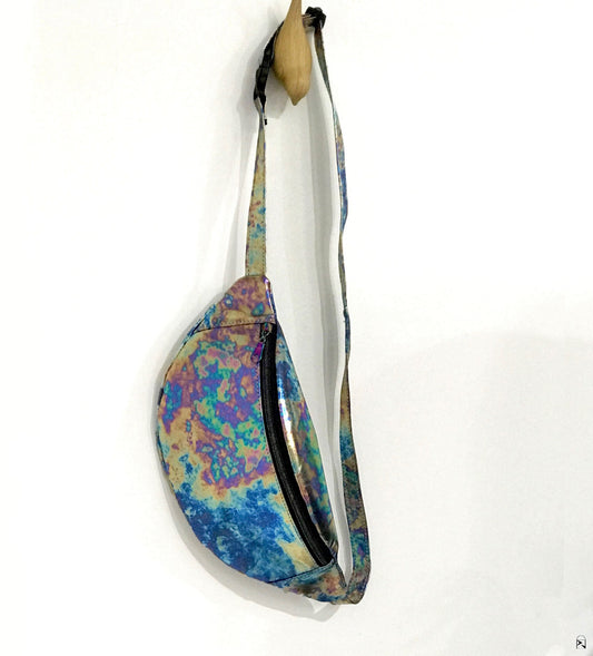 Bum Bag, Oil slick Leather Waist Bag
