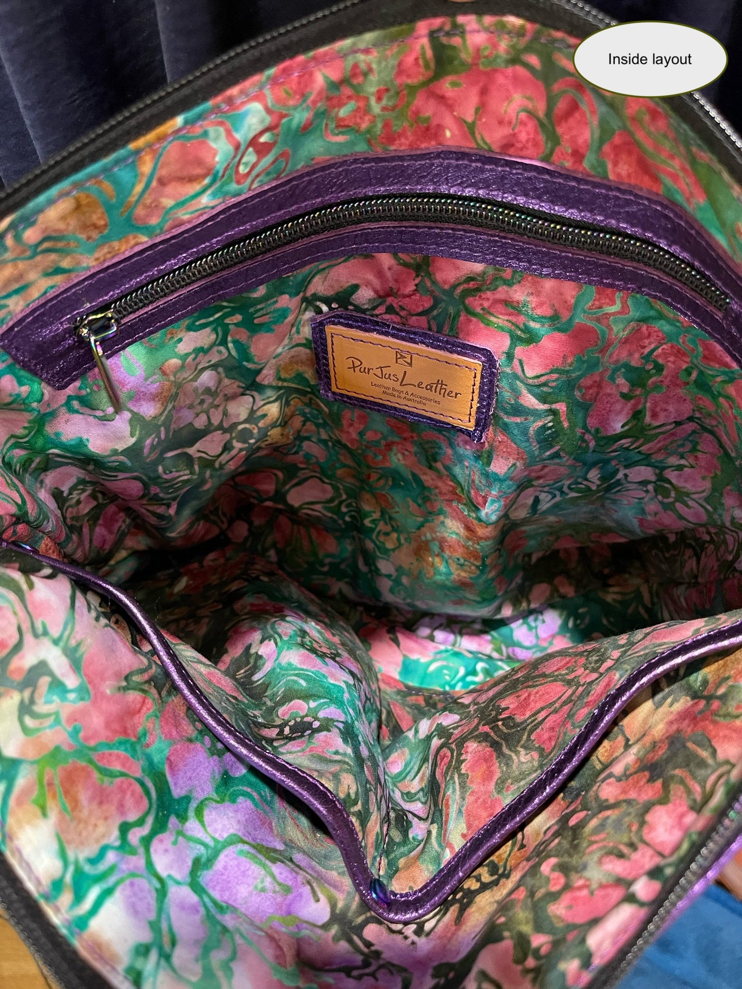 Oil Slick Rainbow Leather Hobo