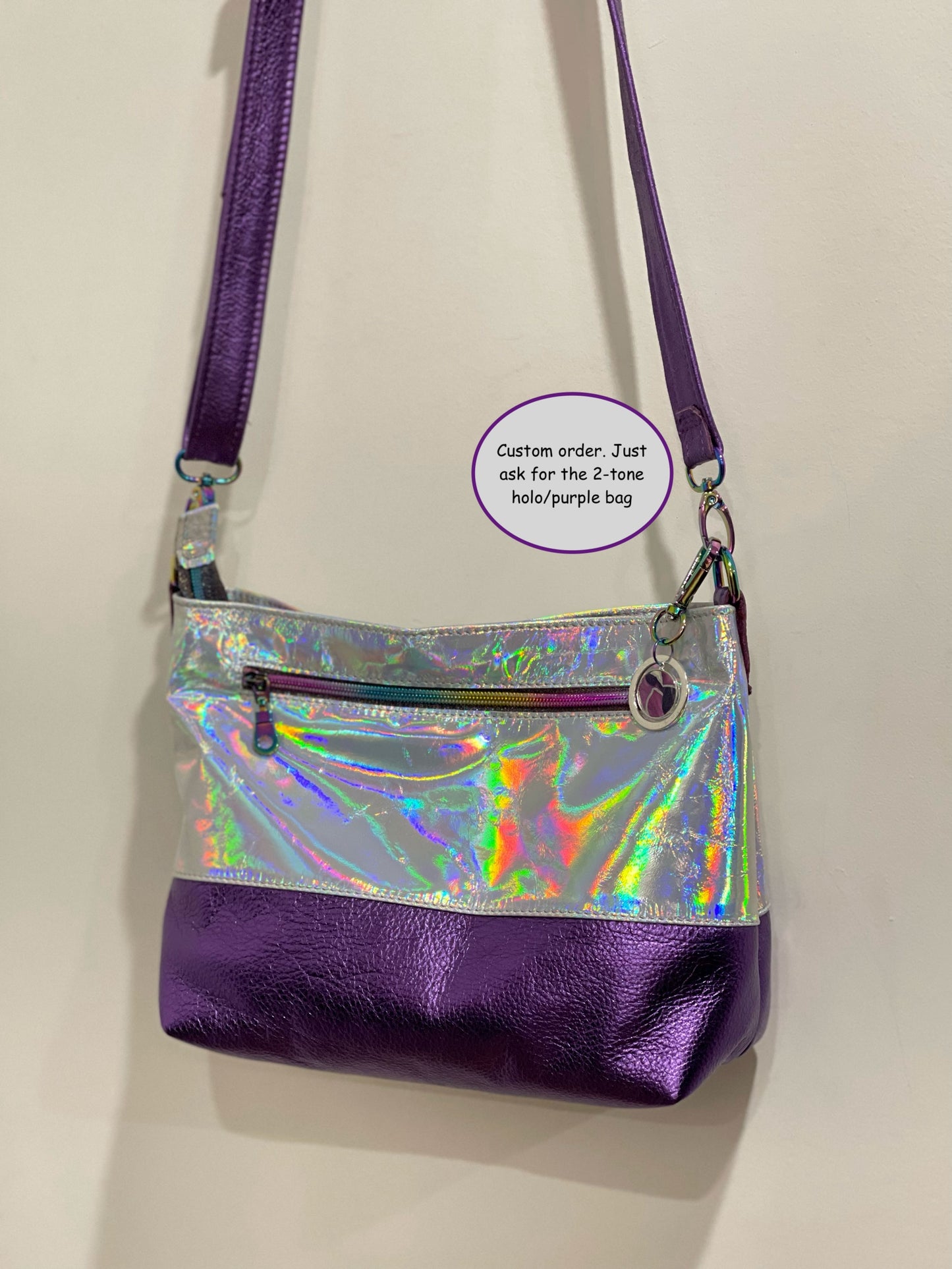 Holographic Silver crossbody bag