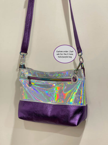 Holographic Silver crossbody bag