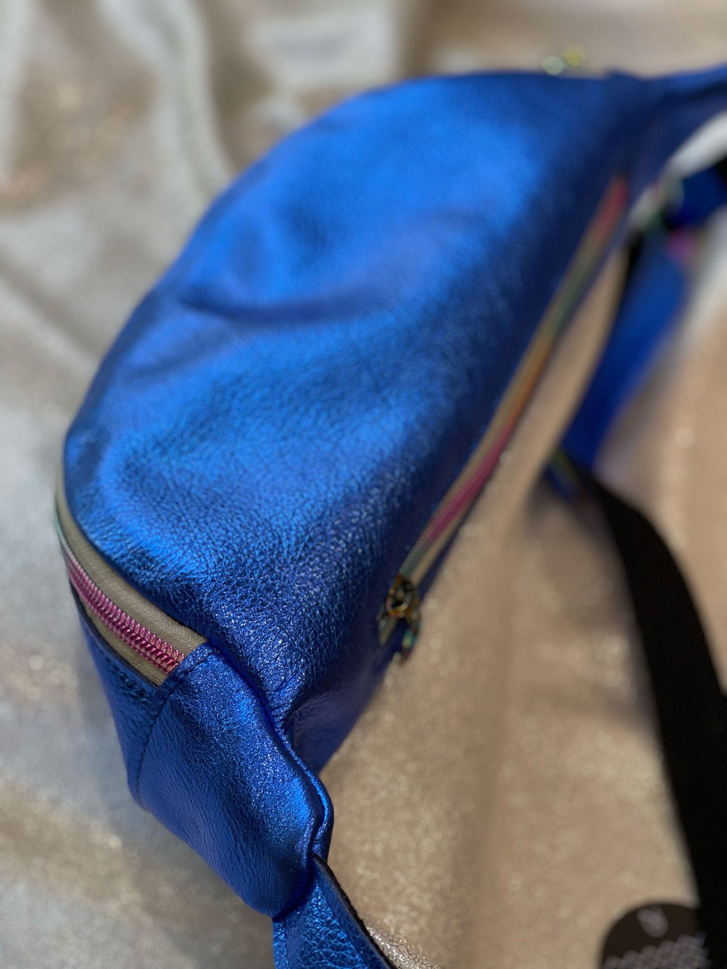 Cobalt Blue Metallic bum bag