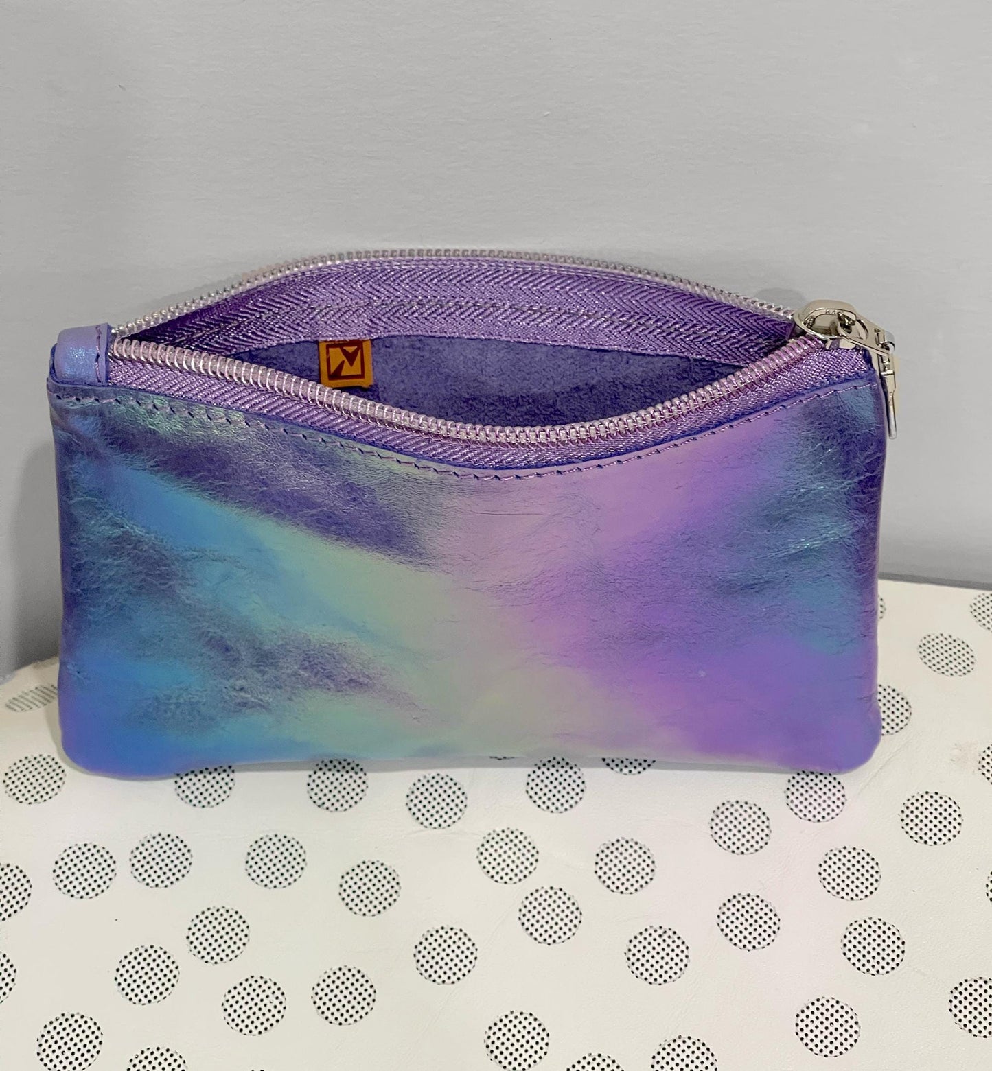 Rainbow Aurora Australis Metallic coin purse, coin purse pouch with easy glide zipper