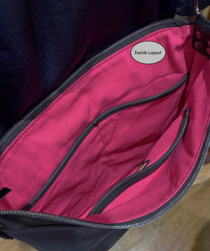 Multi colour Rainbow Aurora Borealis leather crossbody bag