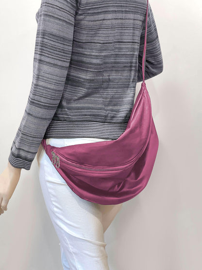 Large Pink Sling Crossbody bag, travel bag, backpack, cycling bag