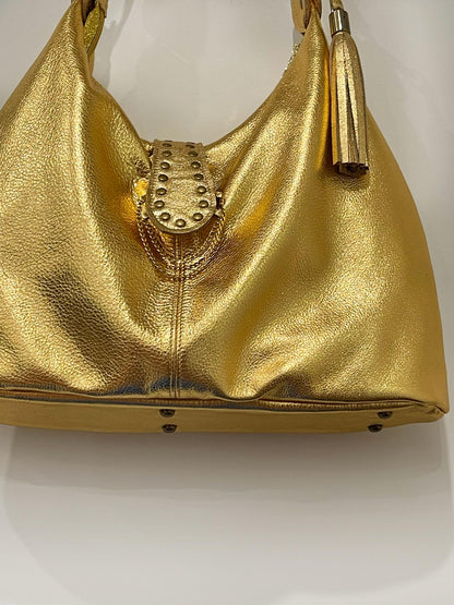Metallic Gold Italian Hobo, 2 sizes