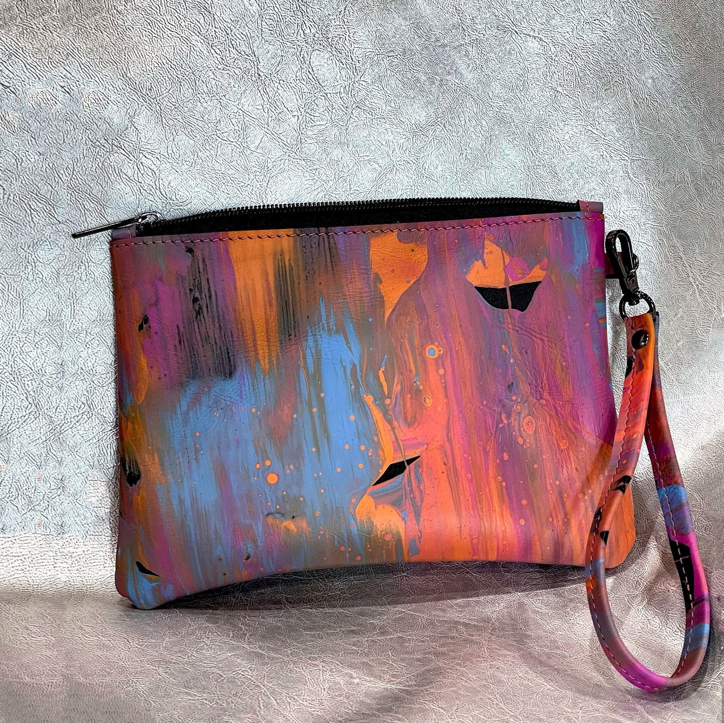 abstract painting clutch
