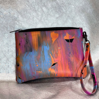 abstract painting clutch