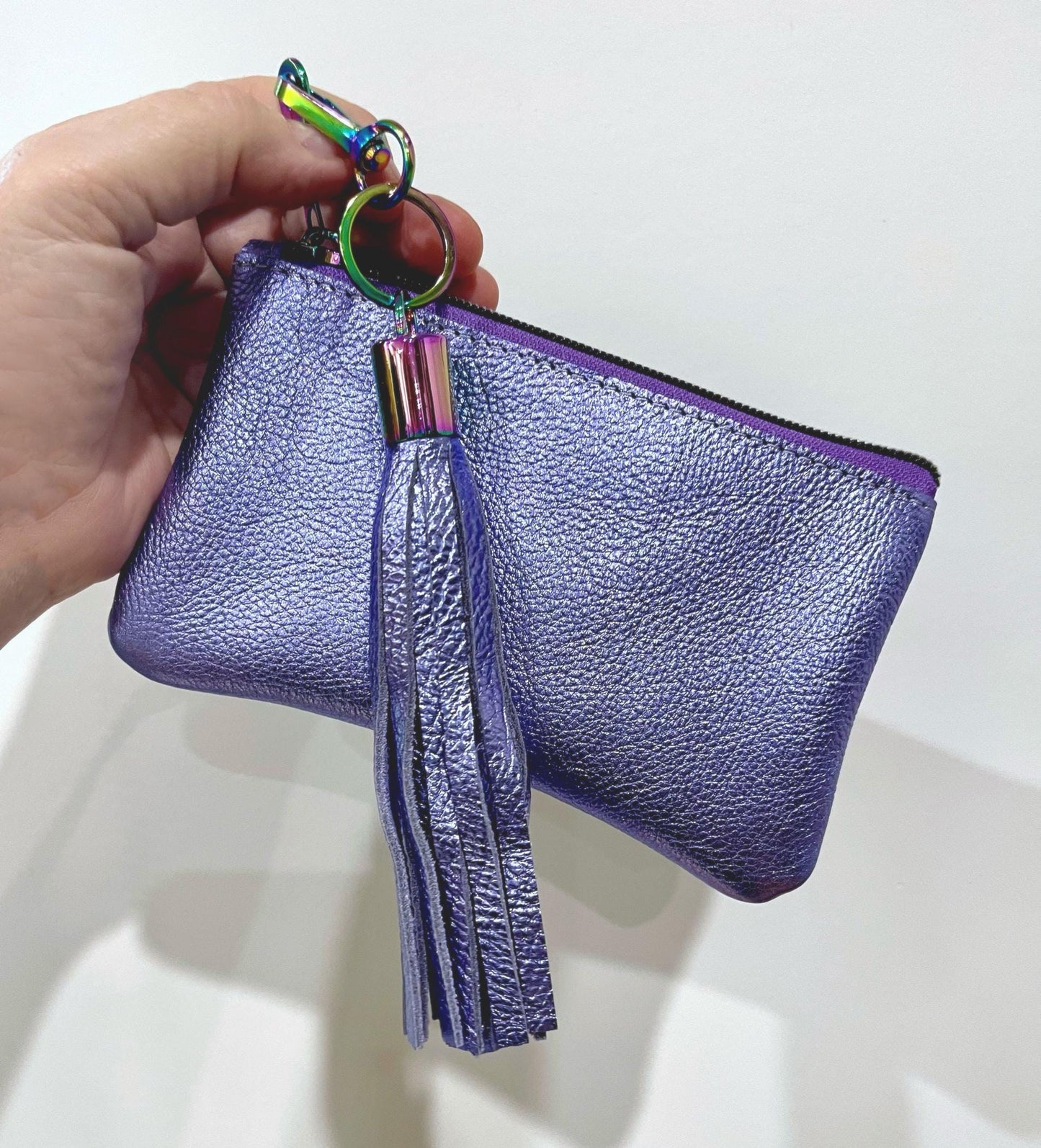 Lavender Purple Metallic Coin Purse