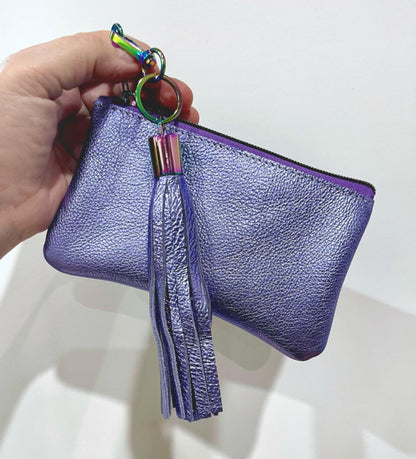 Lavender Purple Metallic Coin Purse