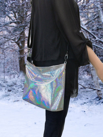 Holographic Silver crossbody bag