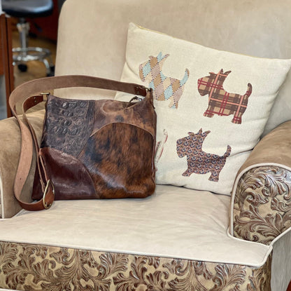 Cowhide Vintage Brown Leather Crossbody