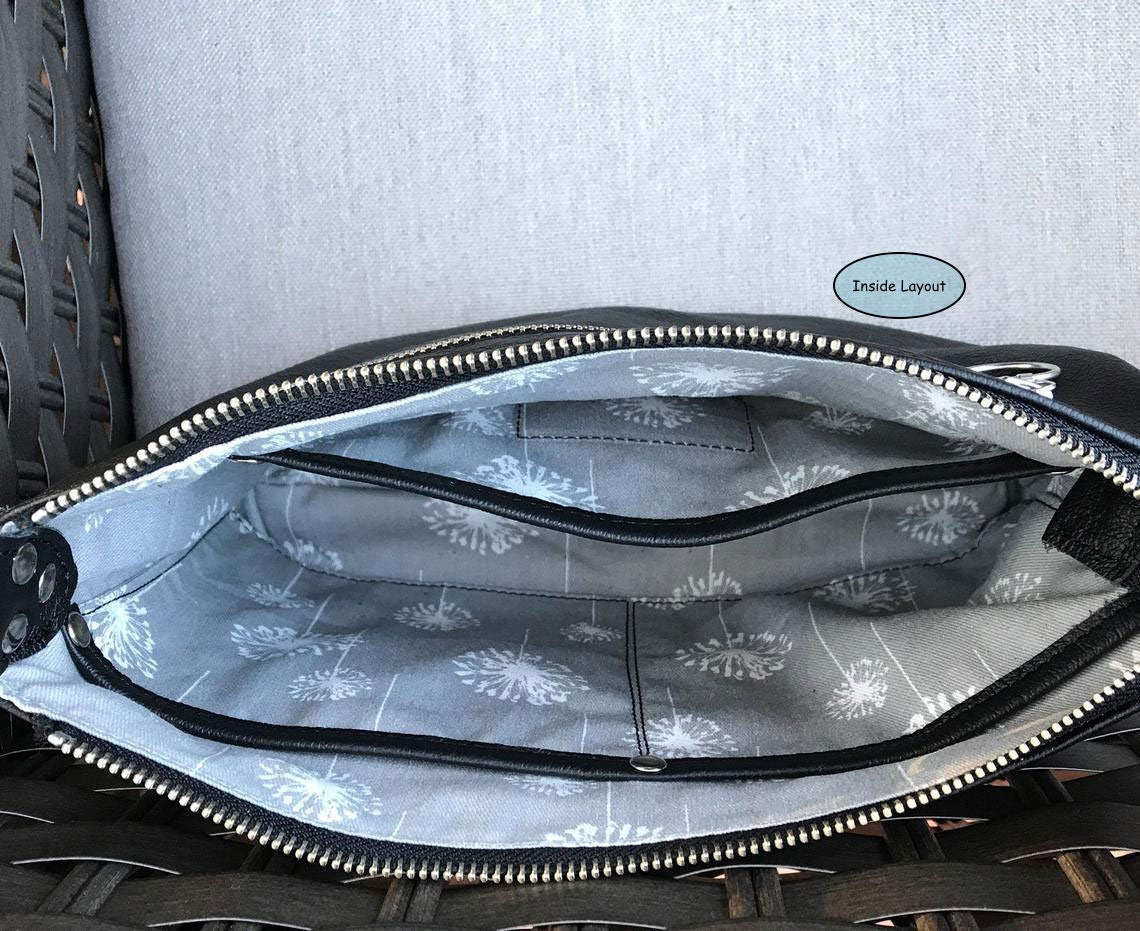 Small Black Leather shoulder crossbody bag