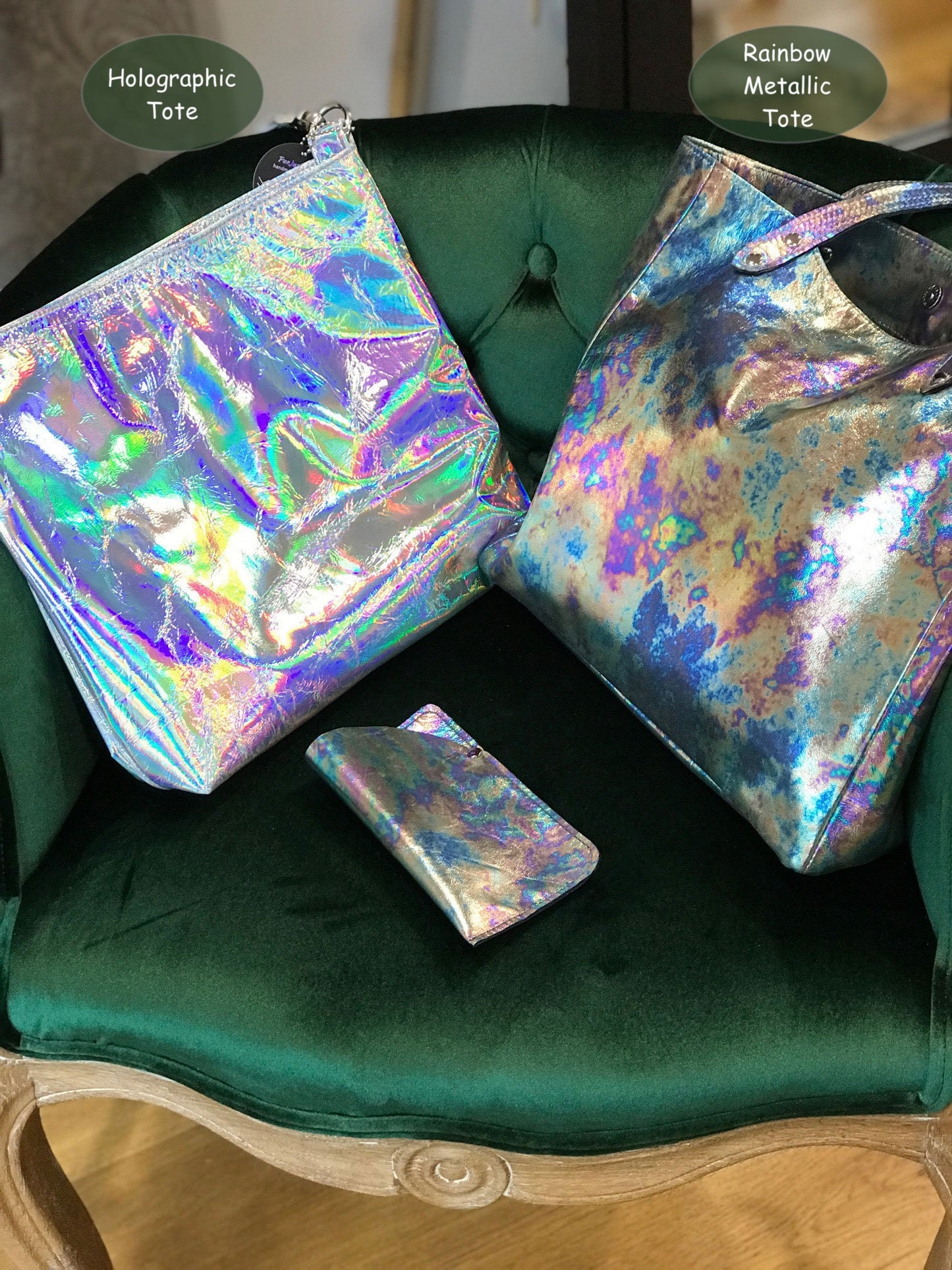 Bum Bag, Oil slick Leather Waist Bag