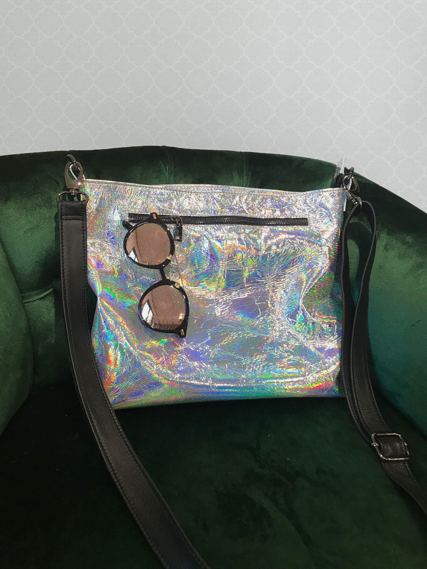 Holographic Silver crossbody bag