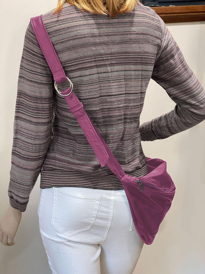 Large Pink Sling Crossbody bag, travel bag, backpack, cycling bag