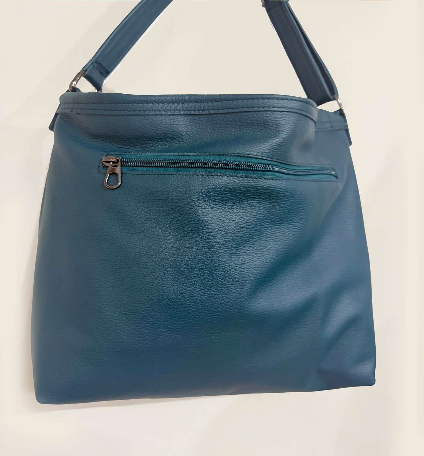 Pebble Teal leather shoulder or crossbody bag